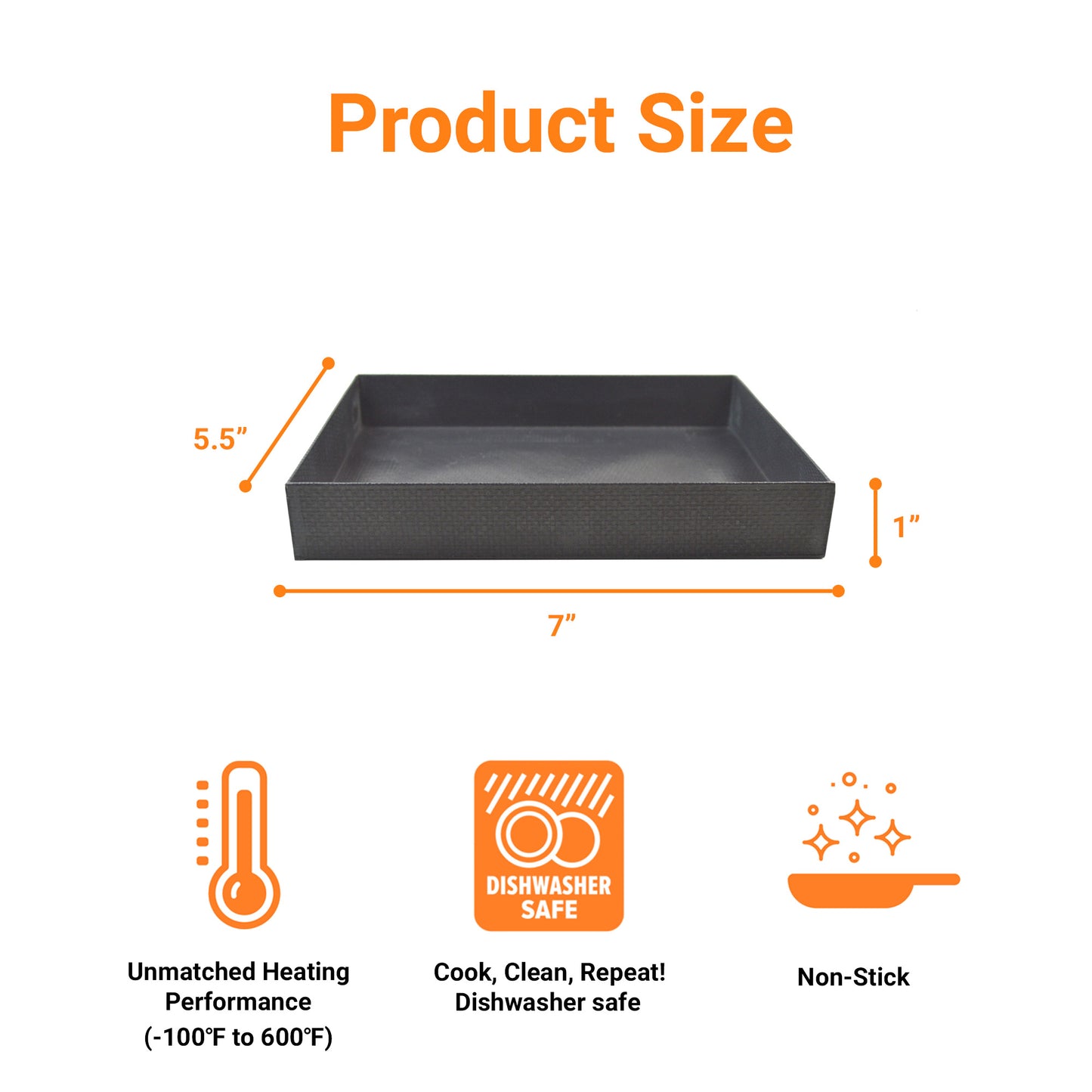 TCI-5449 PTFE Rapid Solid Toaster Oven EverBasket®  5.5"X 7"X 1" highly effective and safe for commercial/home cooking. Super easy to clean, heavy duty and dishwasher safe. Elevates food quality.