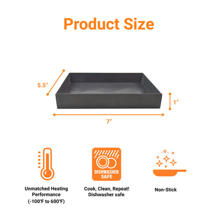 TCI-5449 PTFE Rapid Solid Toaster Oven EverBasket®  5.5"X 7"X 1" highly effective and safe for commercial/home cooking. Super easy to clean, heavy duty and dishwasher safe. Elevates food quality.