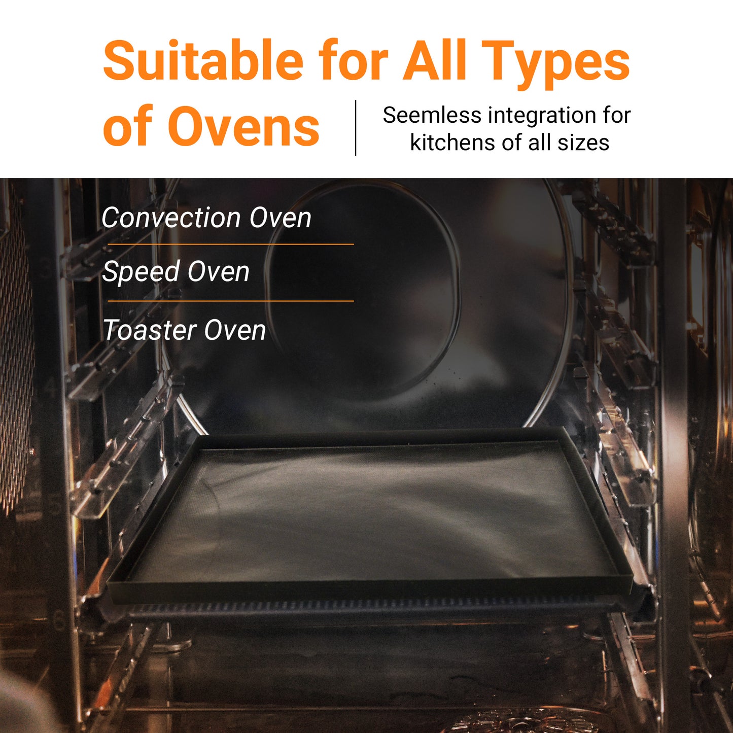 TCI-6028 PTFE Rapid Solid Oven EverBasket® 11"X 11"X 0.5" highly effective and safe for commercial/home cooking. Super easy to clean heavy duty and dishwasher safe. Elevates food quality.