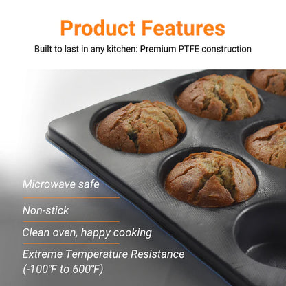 TCI-8929 EverForm™ Cookware 12 Cavity Muffin Pan with durable, sturdy, and easy to use product feature.